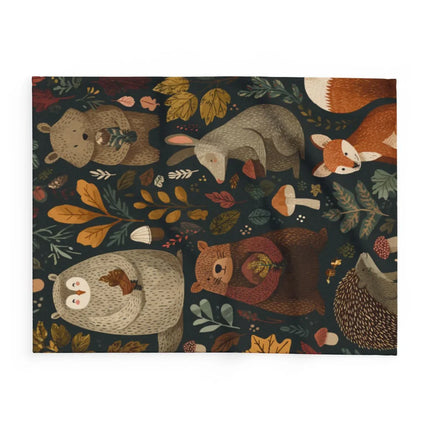 Adorable Woodland Creatures Patterned Blanket