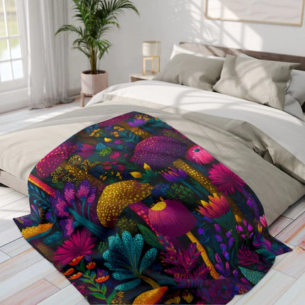 Vibrant Floral Patterned Blanket for Bold Home Decor