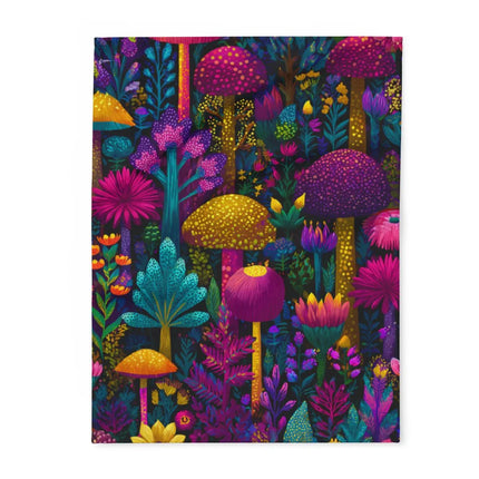 Vibrant and Colorful Mushroom Forest Artwork