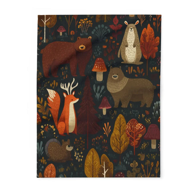 Colorful Woodland Animals and Nature Art Print
