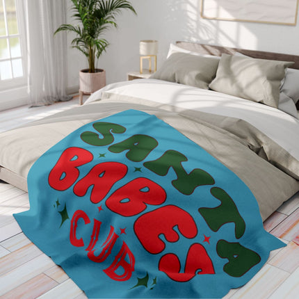 Santa Babe Club Text Print Blanket Product
